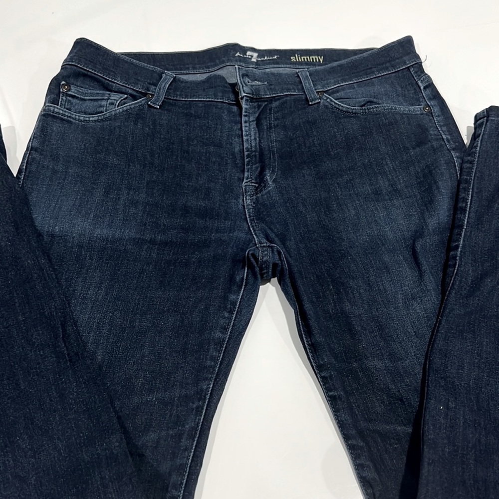 7 For All Mankind Dark Blue Slimmy Jean, 33